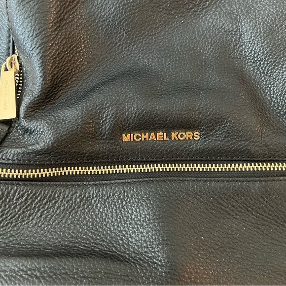 Michael Kors Black Leather Mini Backpack - Picture 3 of 5